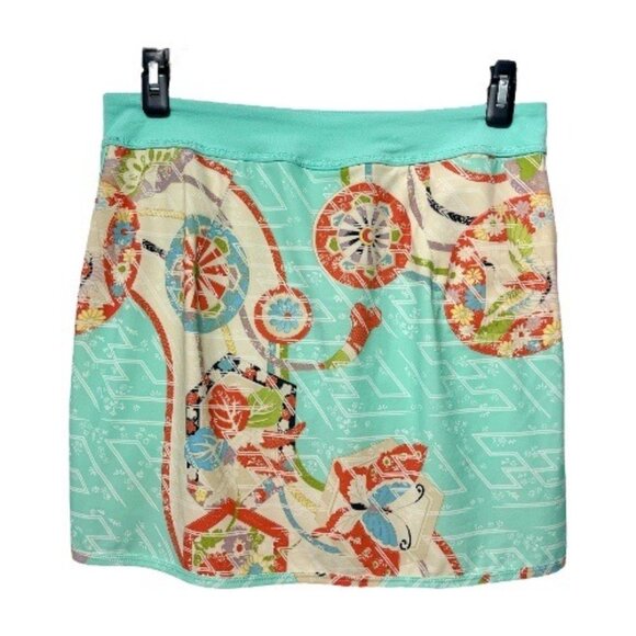 RLX Ralph Lauren Golf Skort Tulip Hem in Mint Green Multi Size M - Picture 1 of 11